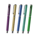 Office and school stationery korean style elegant metal rollerball pen with custom logo for lady